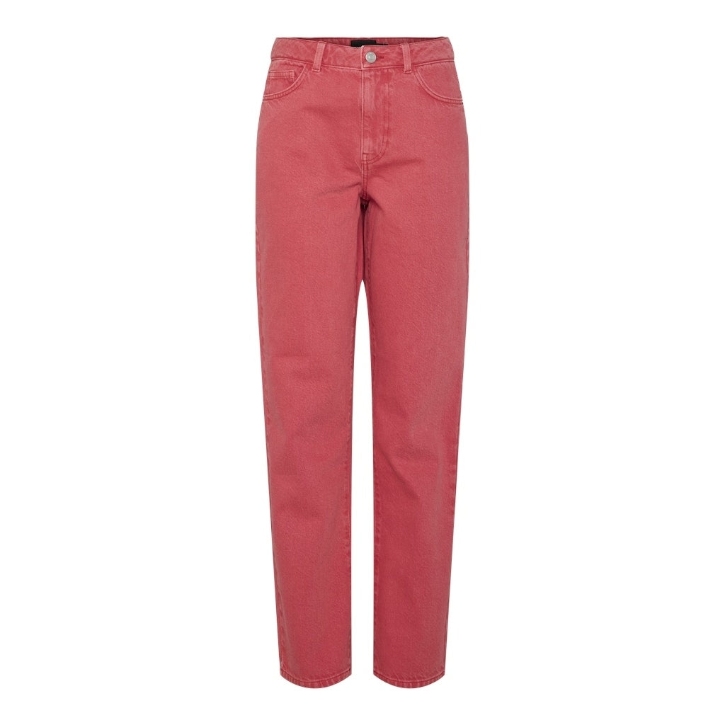 Pieces Dame Bukser Pcfria High Risk Red Washed